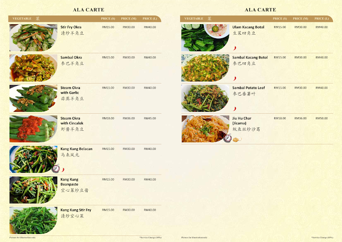 Bibik's Kitchen Nyonya Cuisine — Menu, George Town, Pulau Pinang