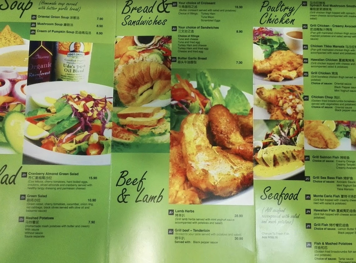 Karen Kitchen — Menu, George Town, Pulau Pinang