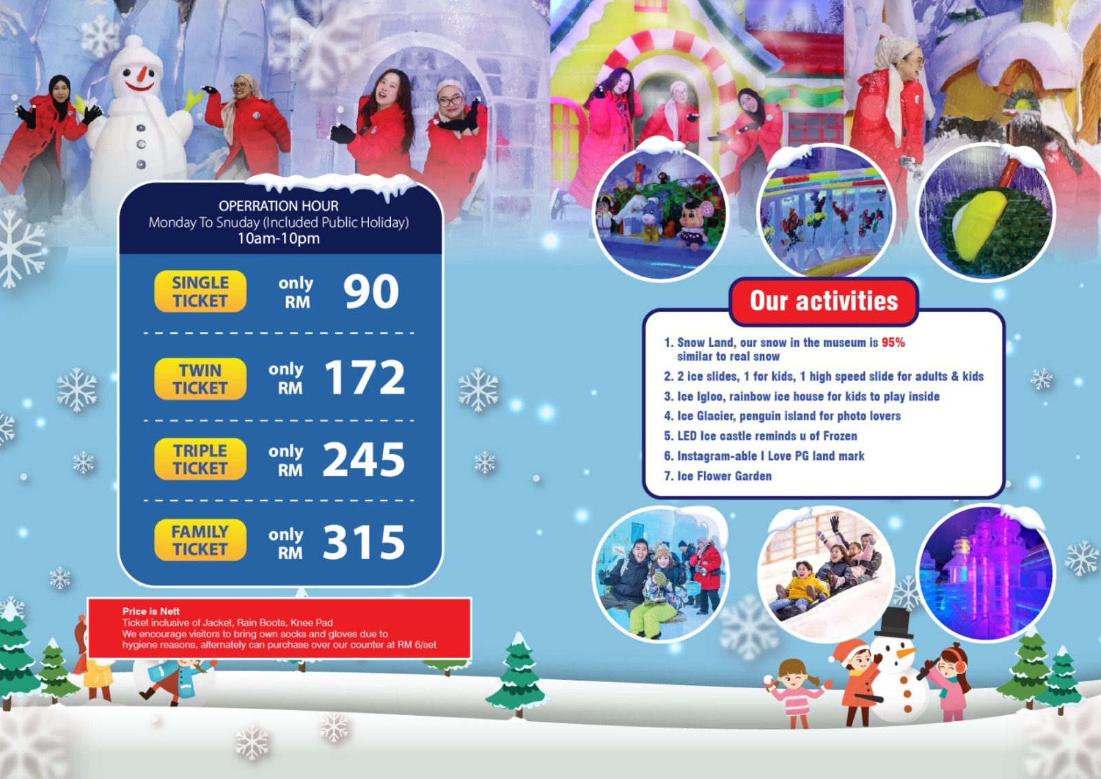 Antarctic Snow World — Menu, Tanjung Tokong, Pulau Pinang