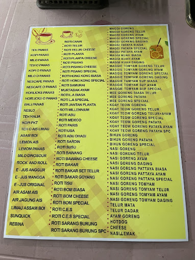 Abu Mamak • Restoran KSB Cahaya — Menu, George Town, Pulau Pinang