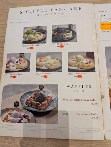 Hap Dessert & Toast — Menu, George Town, Pulau Pinang