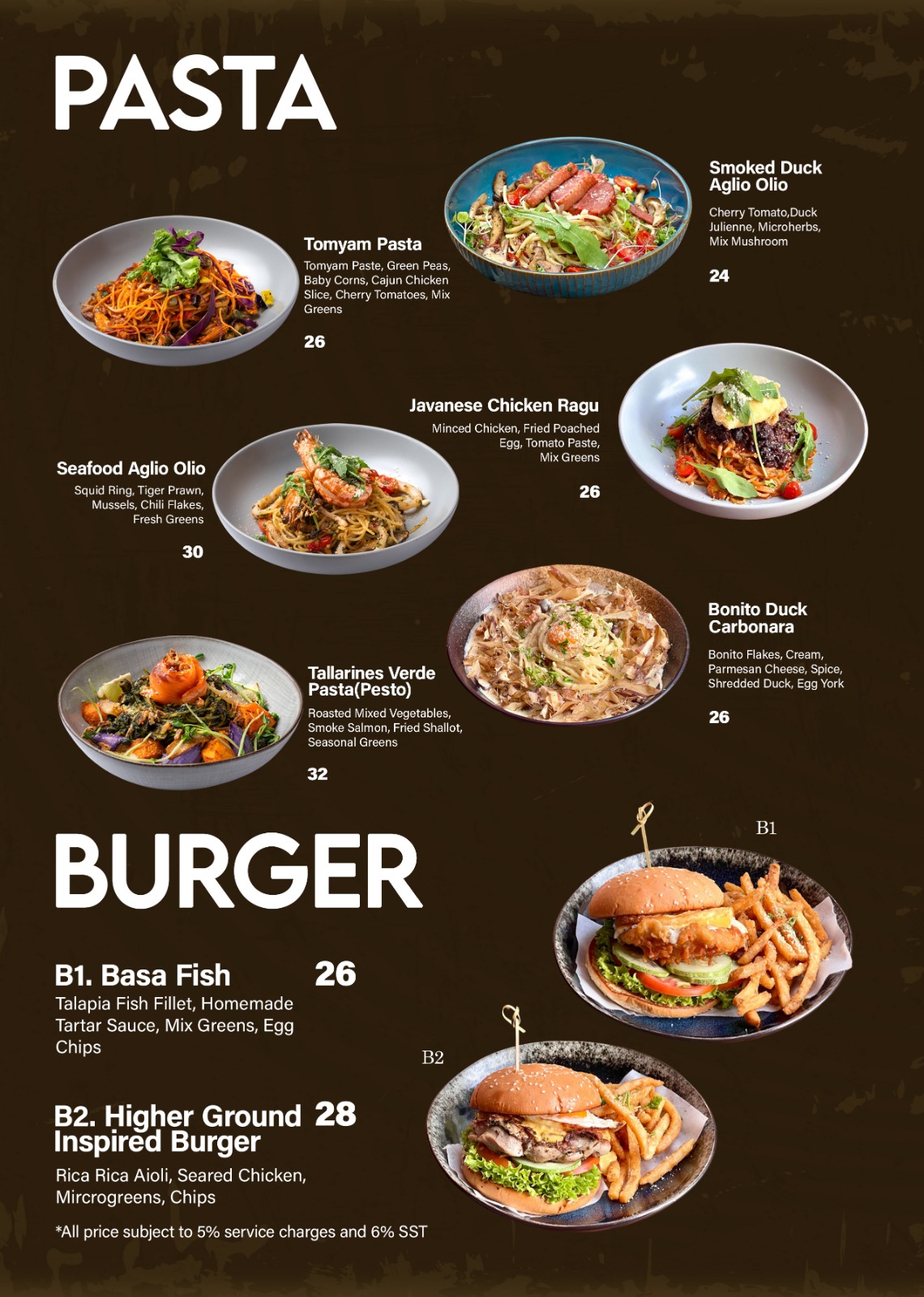 Higher Ground Cafe — Menu, George Town, Pulau Pinang