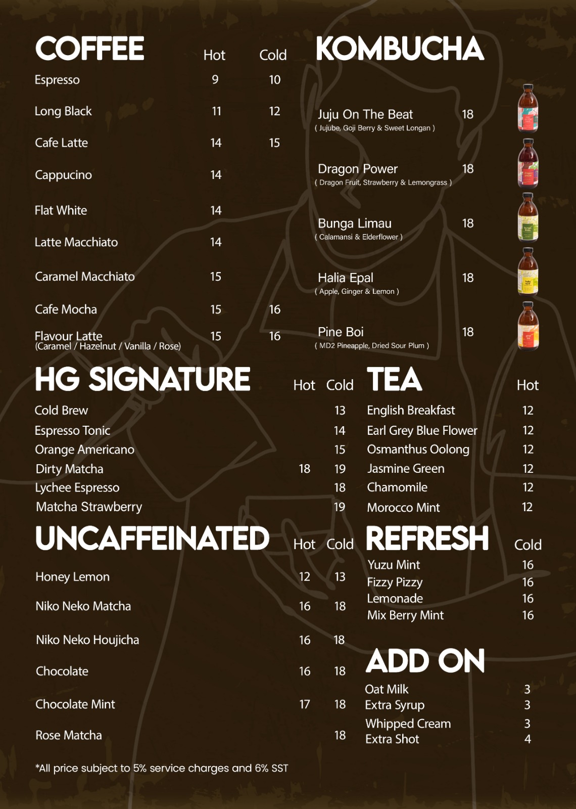 Higher Ground Cafe — Menu, George Town, Pulau Pinang