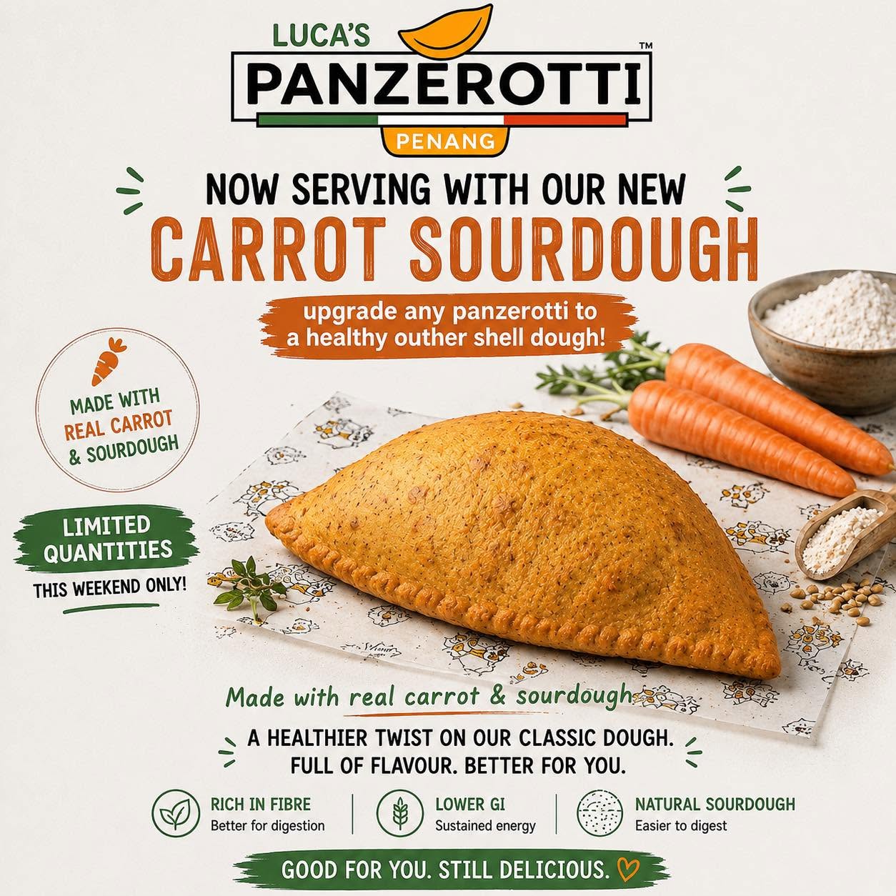 Luca's Panzerotti — Menu, George Town, Pulau Pinang