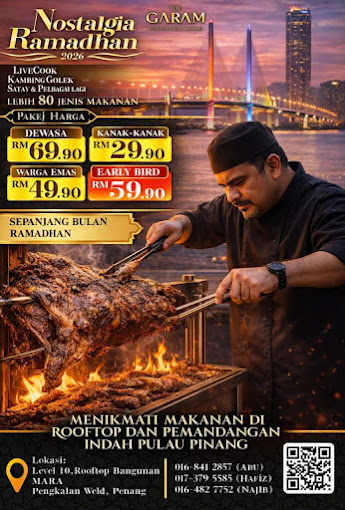 The Garam RoofTop Cafe & Dining — Menu, George Town, Pulau Pinang