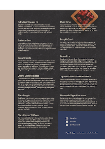 Plant A Seed Vegan - Georgetown Branch — Menu, George Town, Pulau Pinang