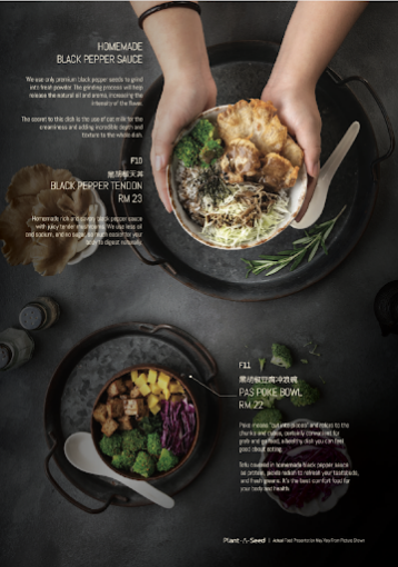 Plant A Seed Vegan - Georgetown Branch — Menu, George Town, Pulau Pinang
