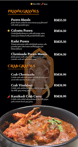 D'Sakra - Finest Indian Restaurant In The City — Menu, George Town, Pulau Pinang
