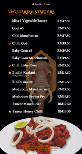 D'Sakra - Finest Indian Restaurant In The City — Menu, George Town, Pulau Pinang
