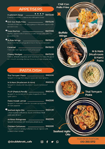 Double Knott Cafe — Menu, George Town, Pulau Pinang