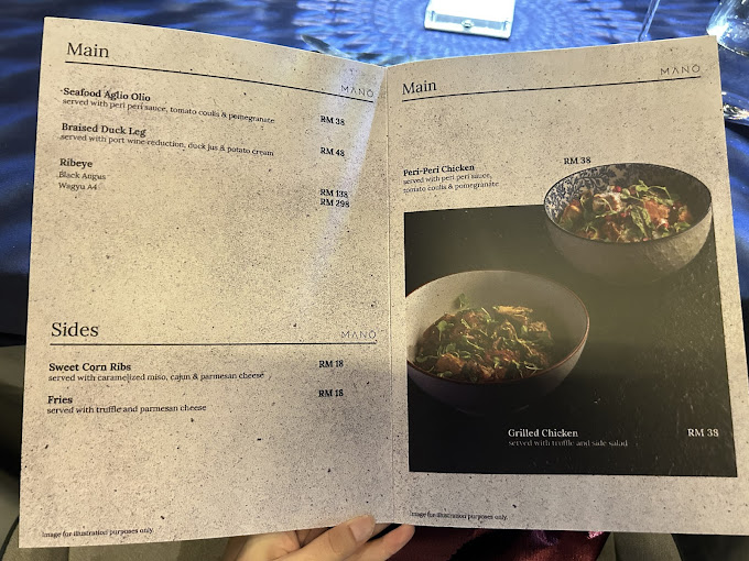 Mano Fine Dining & Cellar — Menu, George Town, Pulau Pinang