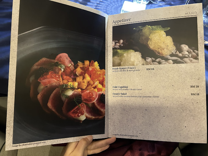 Mano Fine Dining & Cellar — Menu, George Town, Pulau Pinang
