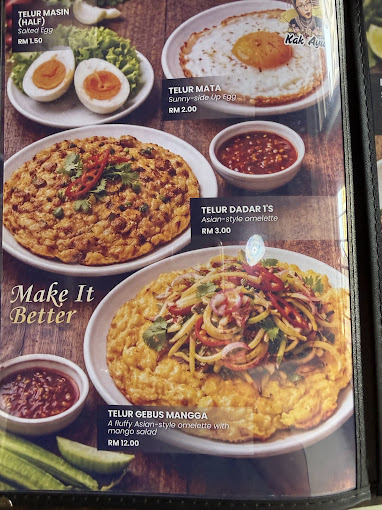 Cerita Kak Ayu — Menu, George Town, Pulau Pinang