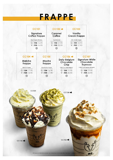Daily Coffee Signature — Menu, George Town, Pulau Pinang