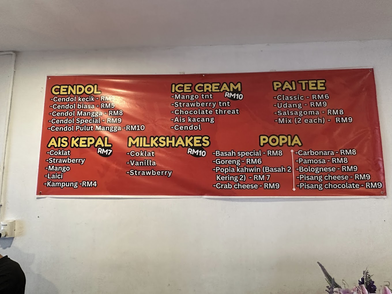 KINGS' DESSERT — Menu, George Town, Pulau Pinang