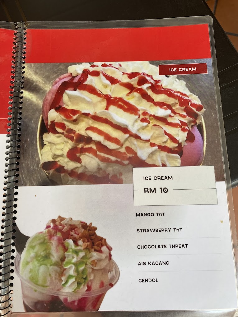 KINGS' DESSERT — Menu, George Town, Pulau Pinang