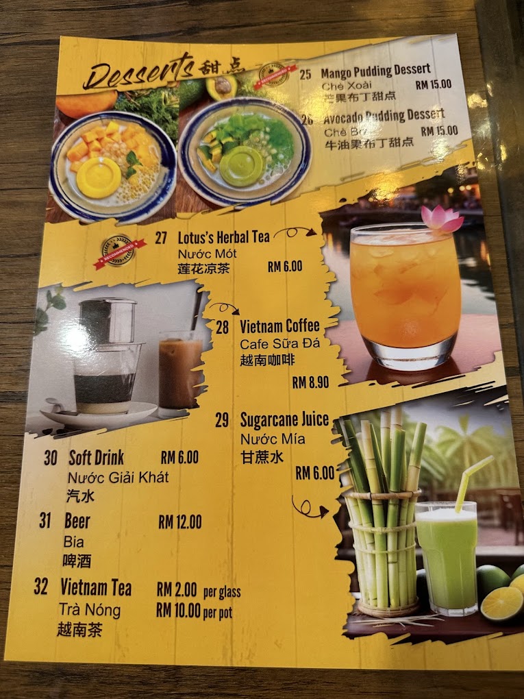 Com Ga MiMi House — Menu, George Town, Pulau Pinang