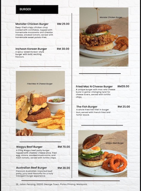 Don Western & Grill Cafe — Menu, George Town, Pulau Pinang