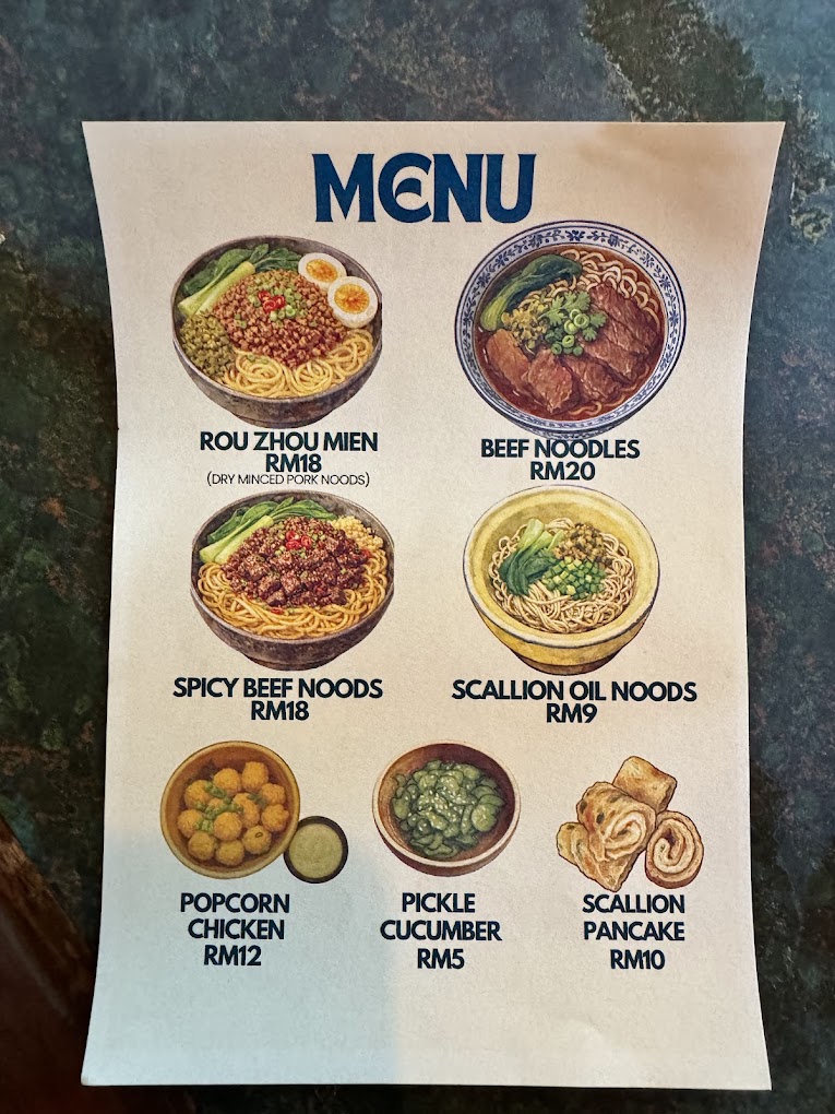 Nood Nood — Menu, George Town, Pulau Pinang