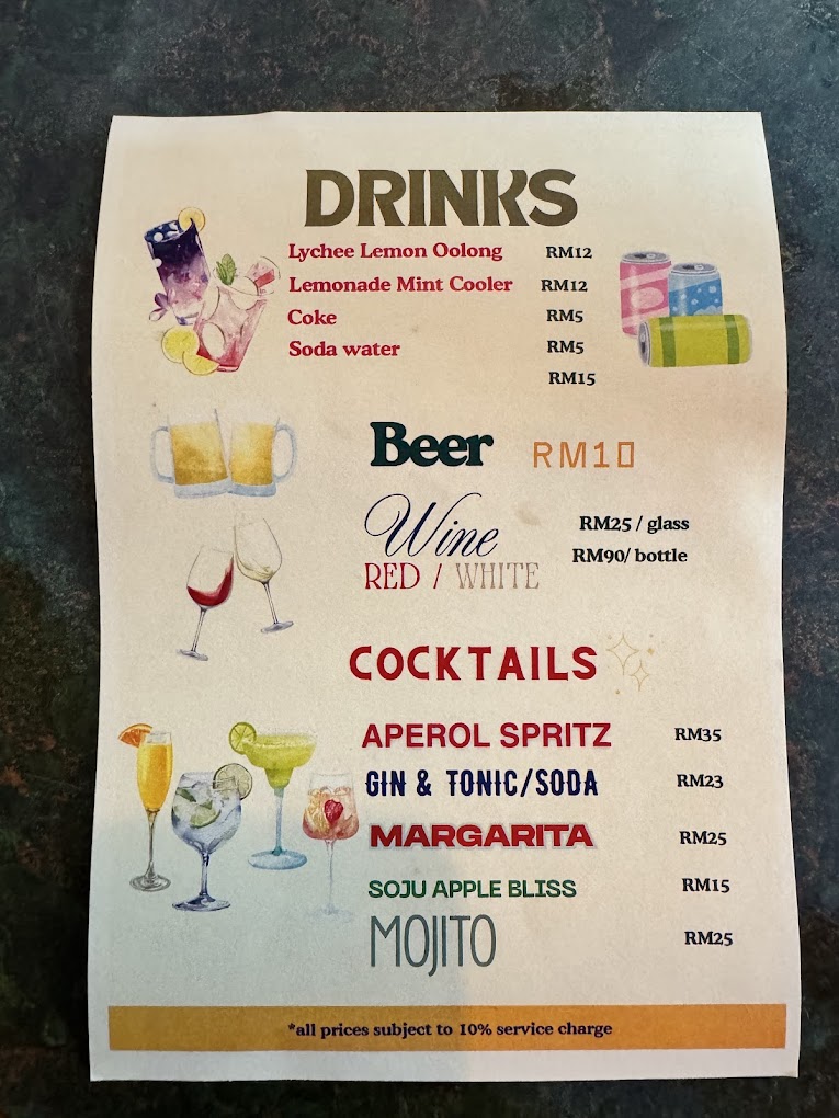 Nood Nood — Menu, George Town, Pulau Pinang