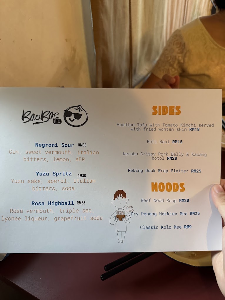Nood Nood — Menu, George Town, Pulau Pinang