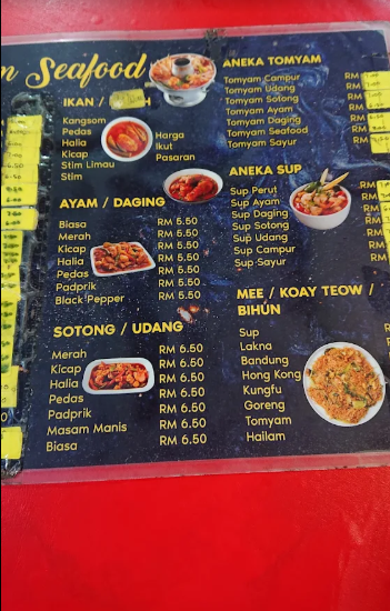 Latif Tomyam — Menu, George Town, Pulau Pinang