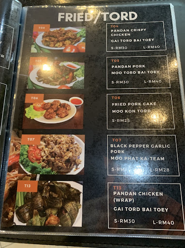 Hana Thai Kitchen — Menu, George Town, Pulau Pinang