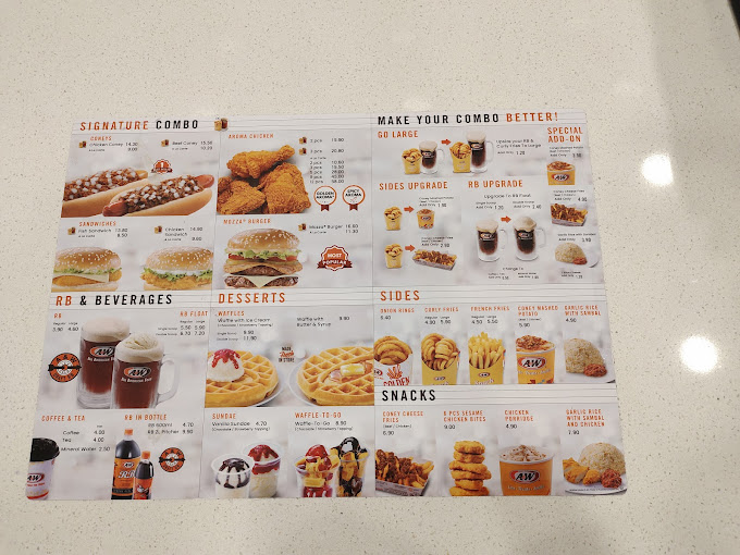 A&W Penang Hill — Menu, Ayer Itam, Pulau Pinang