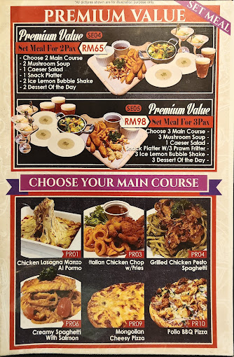 Pizzaiola — Menu, George Town, Pulau Pinang