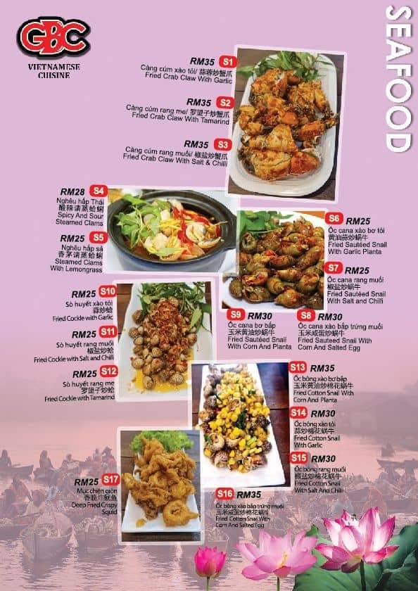 GBC Claypot Steamboat — Menu, George Town, Pulau Pinang