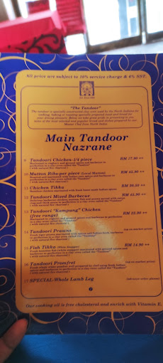 Kashmir Restaurant — Menu, George Town, Pulau Pinang