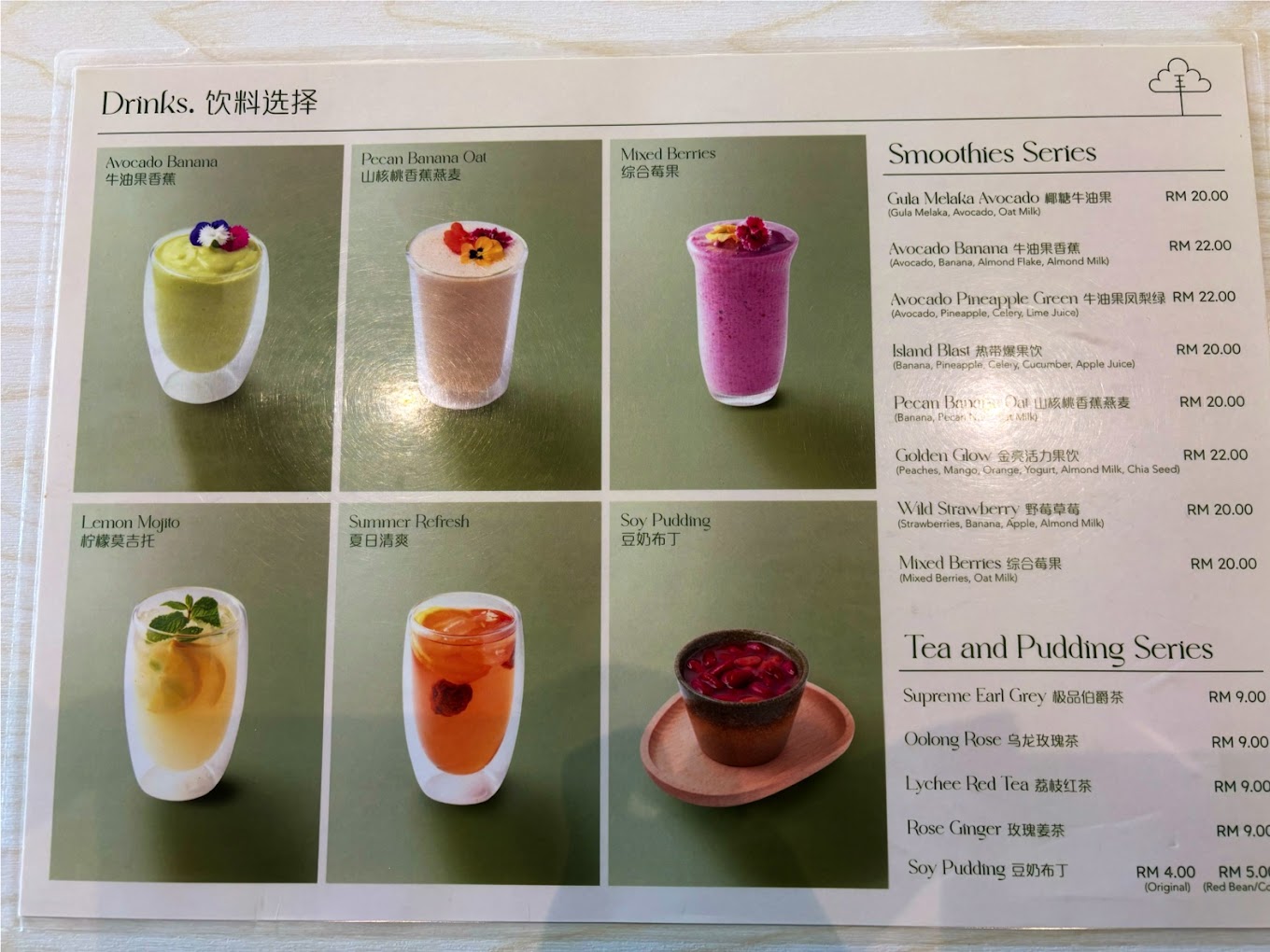 Six Spring Vegetarian Cafe — Menu, George Town, Pulau Pinang