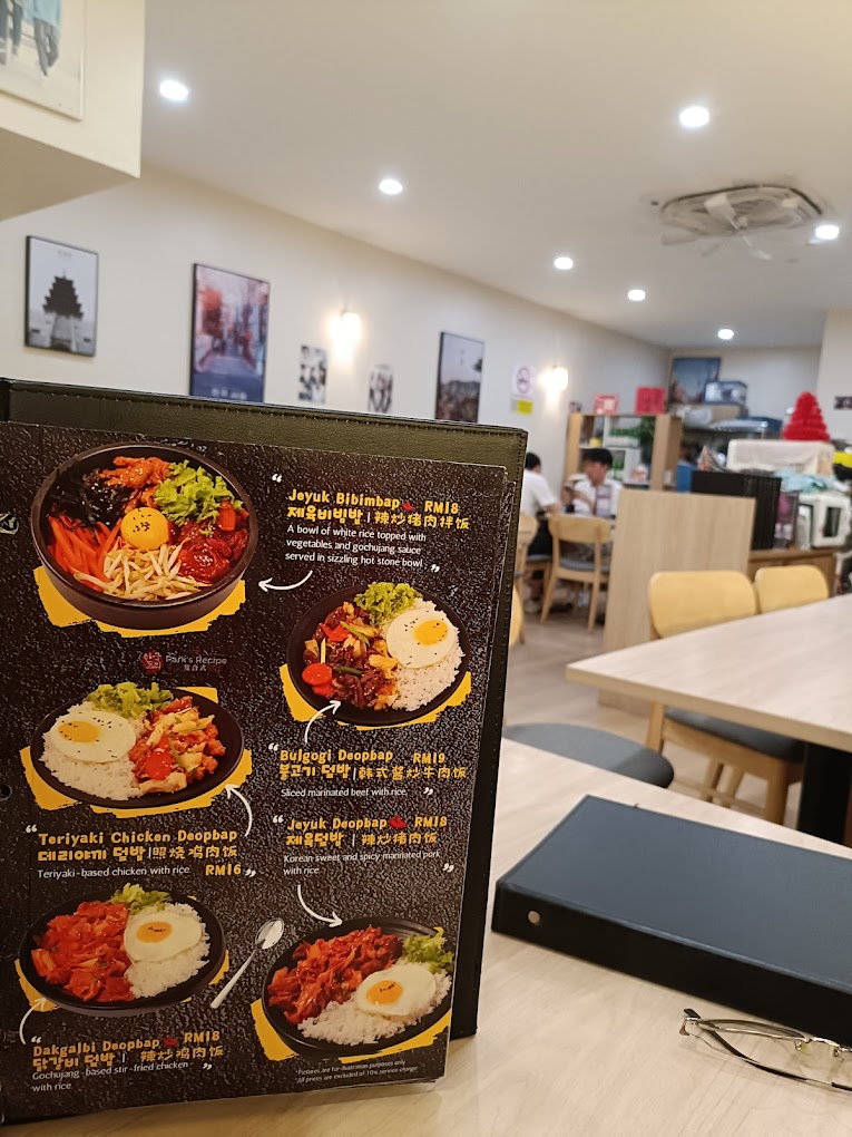 Park's Recipe Korean Restaurant — Menu, George Town, Pulau Pinang