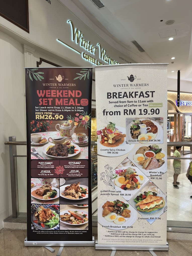 Winter Warmers Coffee & Tea House - Gurney Paragon — Menu, George Town, Pulau Pinang