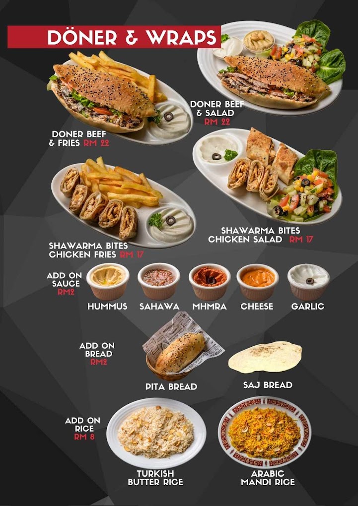 ASALA | Arabic Restaurant & Shisha Lounge مطبخ اصالة — Menu, George Town, Pulau Pinang
