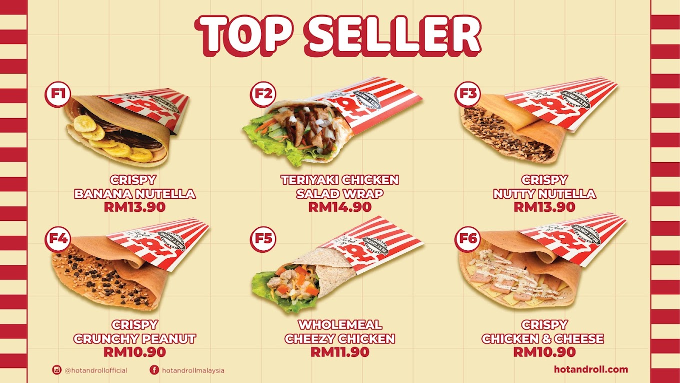 Hot & Roll @ Sunshine Central — Menu, Ayer Itam, Pulau Pinang