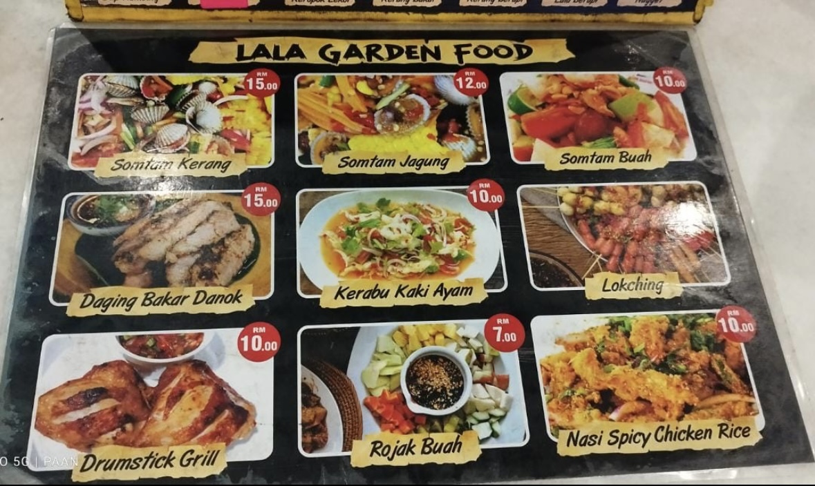 Lala Garden Food — Menu, Butterworth, Pulau Pinang