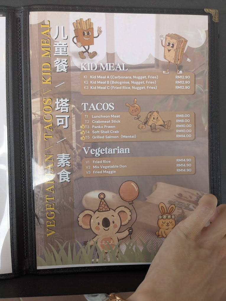 HAKONE CAFE — Menu, Ayer Itam, Pulau Pinang