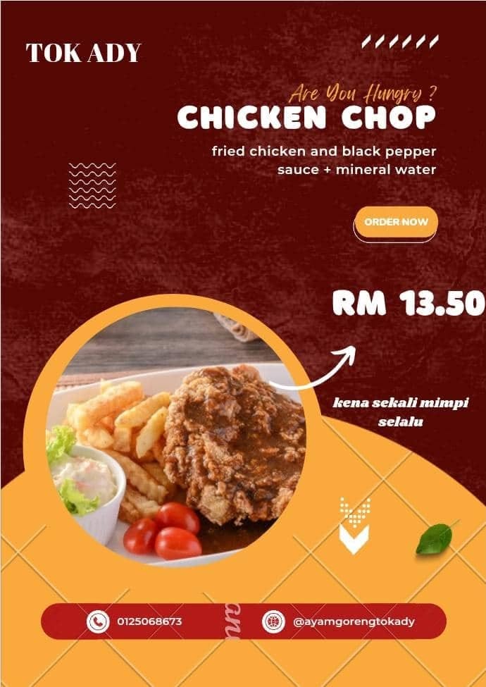 Ayam Goreng Chicken Chop Tok Ady — Menu, Ayer Itam, Pulau Pinang