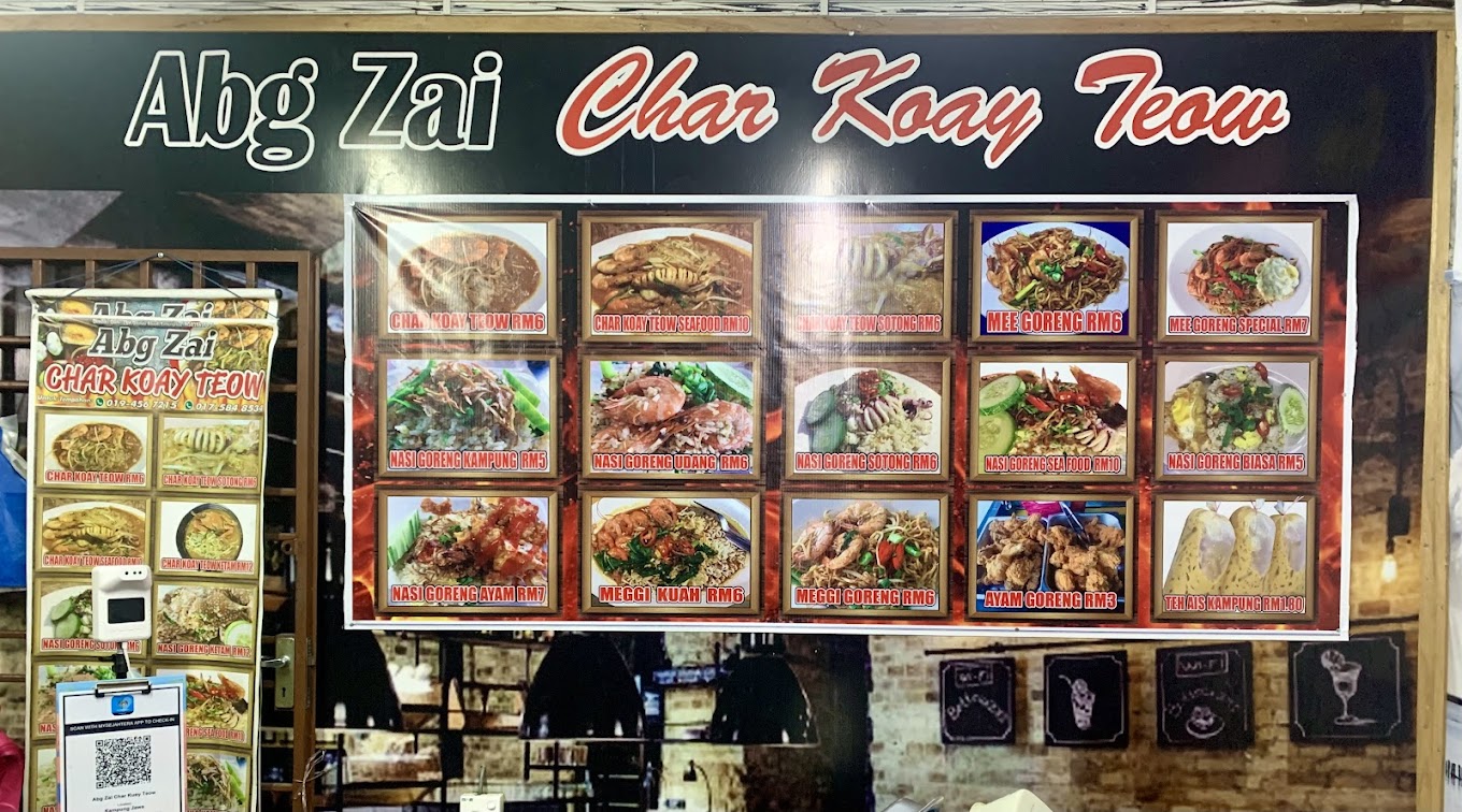 Abg Zai Char Koay Teow — Menu, Perai, Pulau Pinang