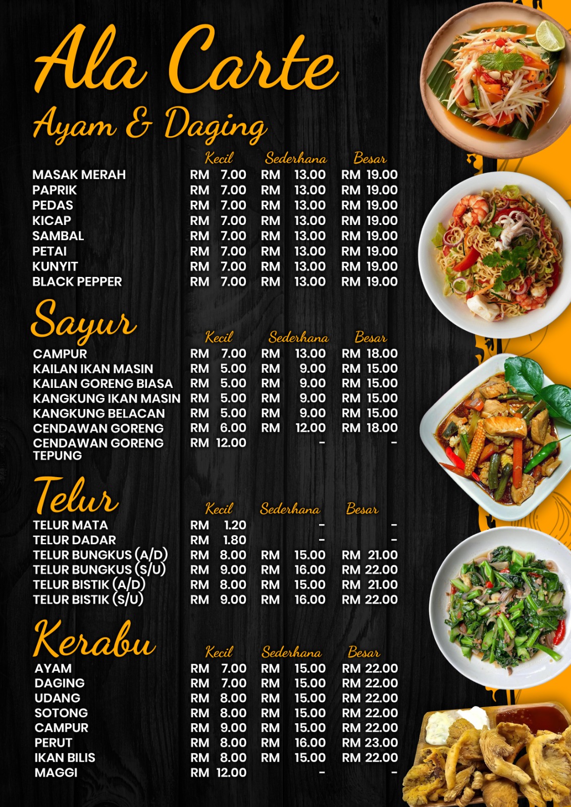 AA Man Cafe — Menu, Permatang Pauh, Pulau Pinang