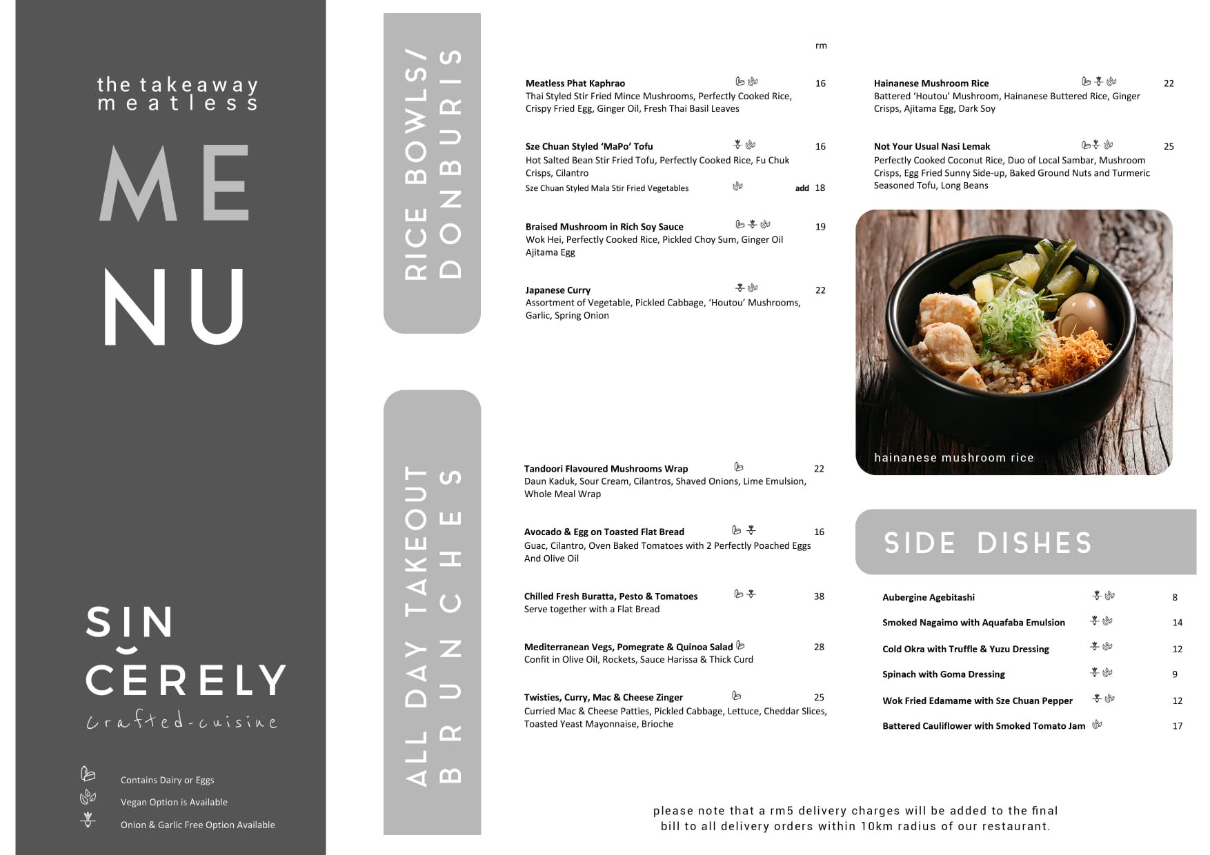 Sincere Co. — Menu, George Town, Pulau Pinang