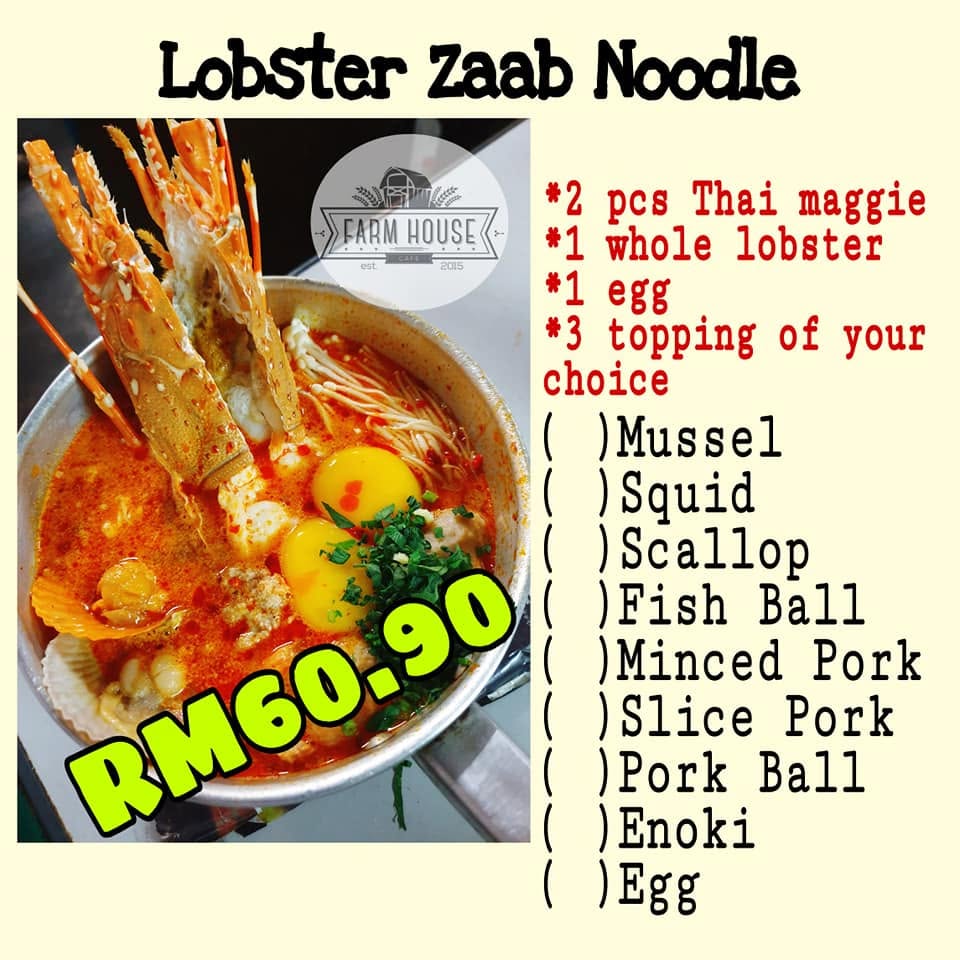 Farm House Cafe — Menu, Ayer Itam, Pulau Pinang