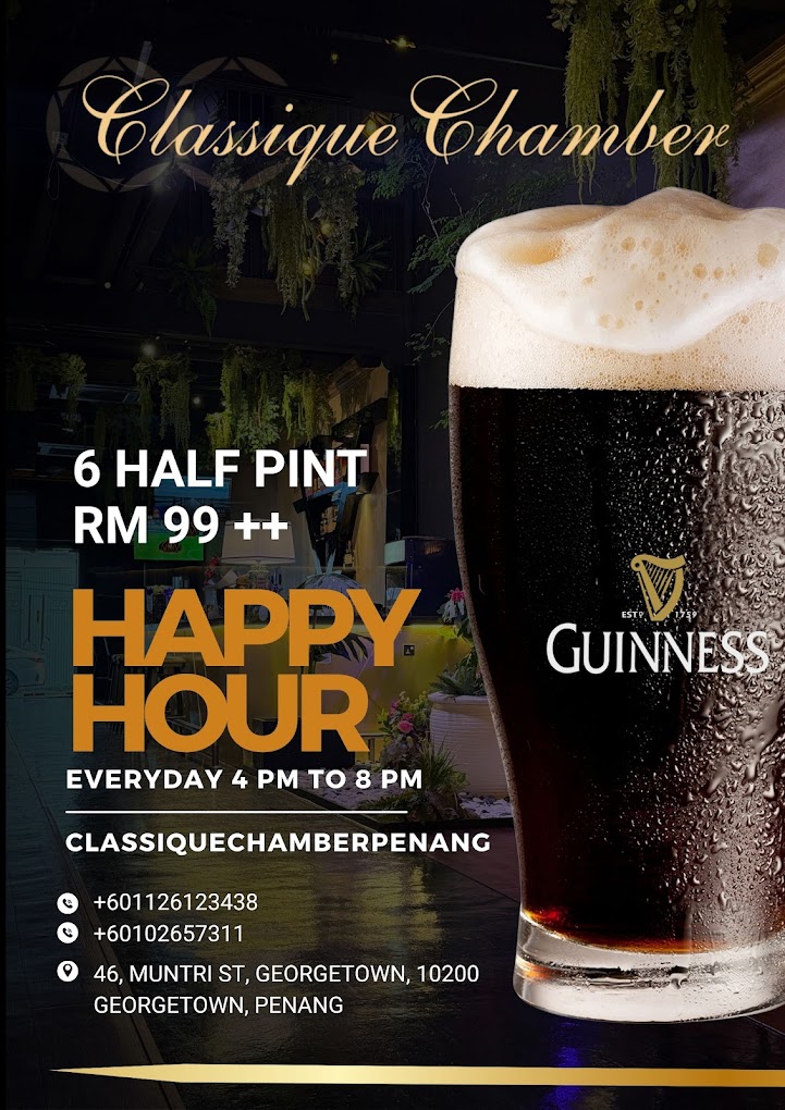 Classique Chamber Penang — Menu, George Town, Pulau Pinang