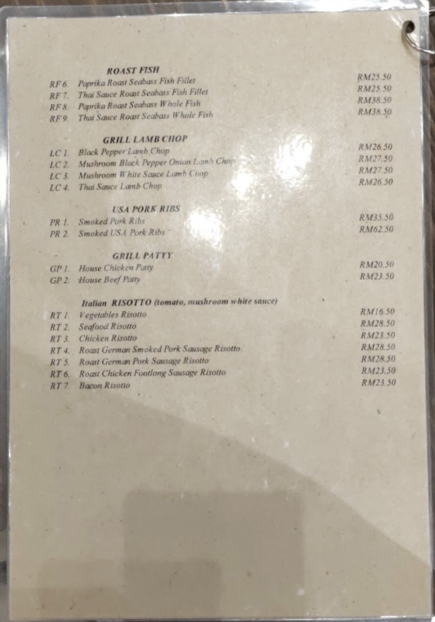 Table Talk Western Breakfast Lunch & Dinner — Menu, Butterworth, Pulau Pinang