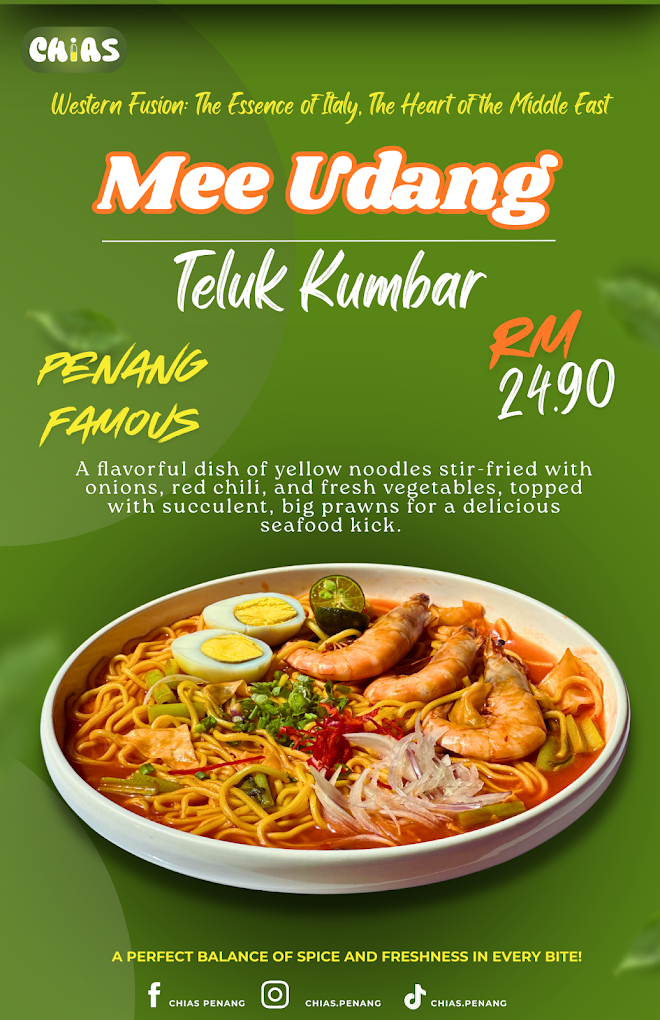 CHIAS PENANG — Menu, George Town, Pulau Pinang