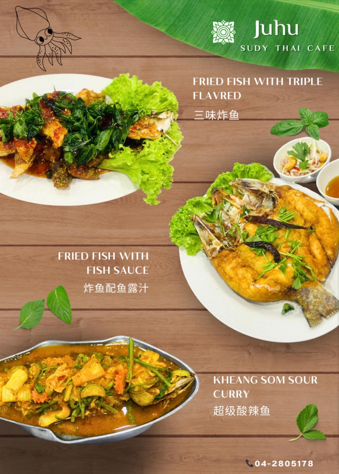 🐙 Juhu Sudyod Thai Cafe — Menu, Jelutong, Pulau Pinang