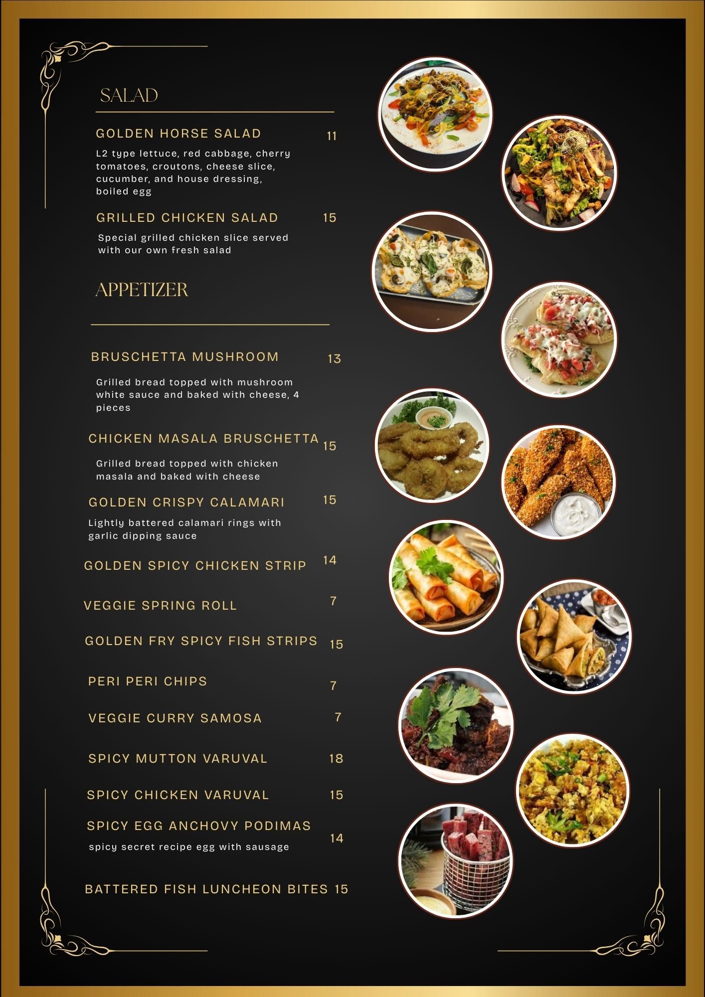Golden Horse Restaurant — Menu, George Town, Pulau Pinang