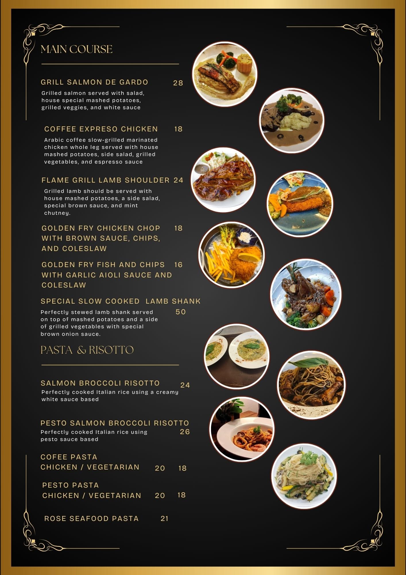 Golden Horse Restaurant — Menu, George Town, Pulau Pinang