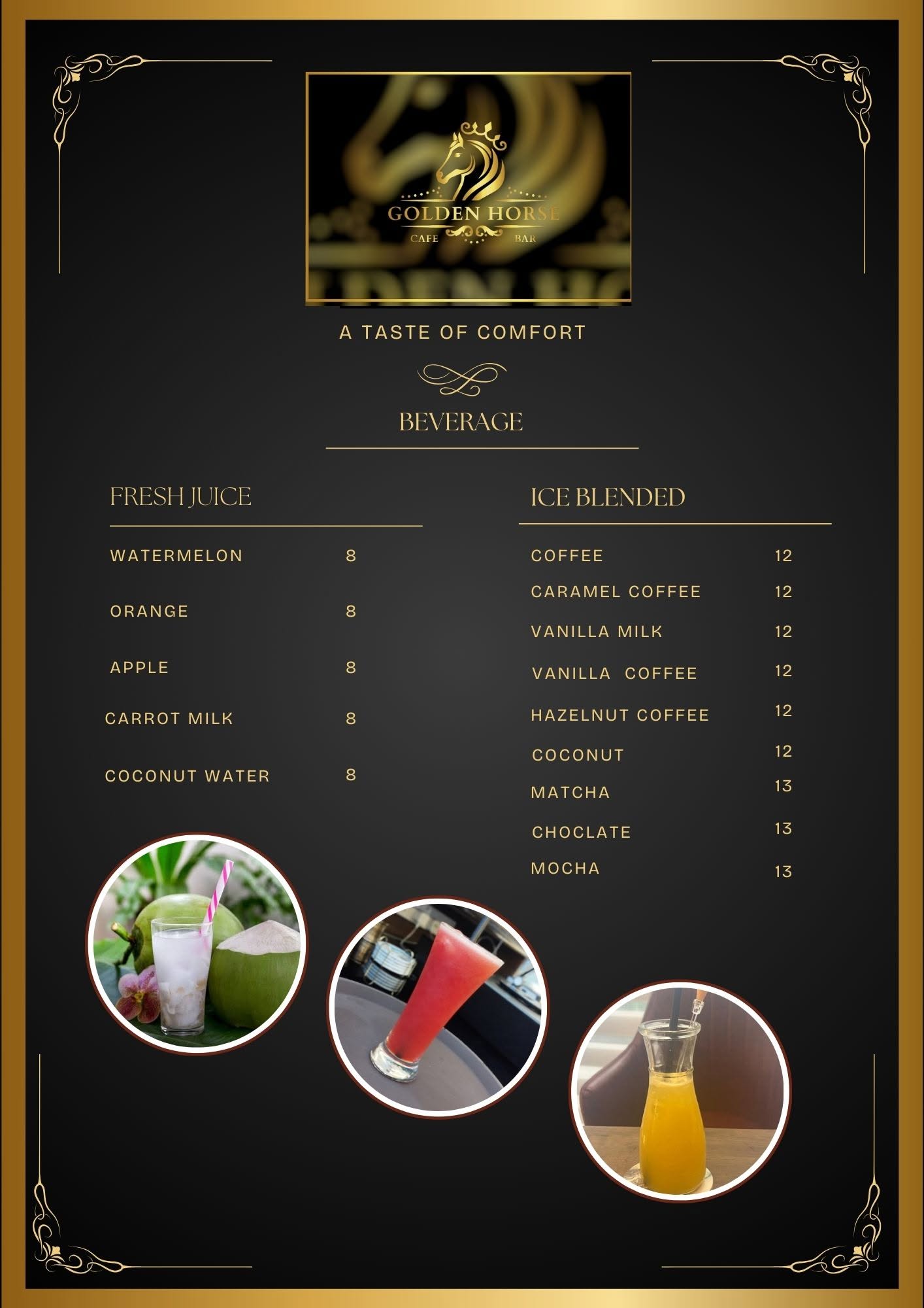 Golden Horse Restaurant — Menu, George Town, Pulau Pinang